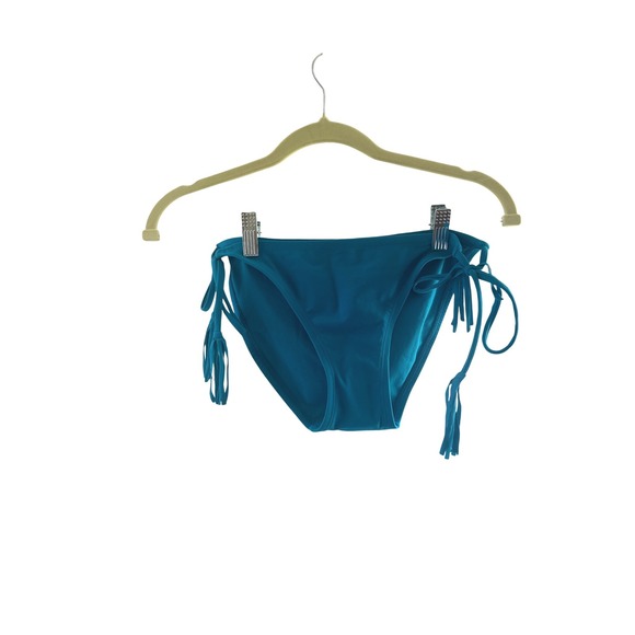 Xhilaration Other - Xhilaration Teal Blue Side Tie Tassel Bikini Bottoms Medium NEW